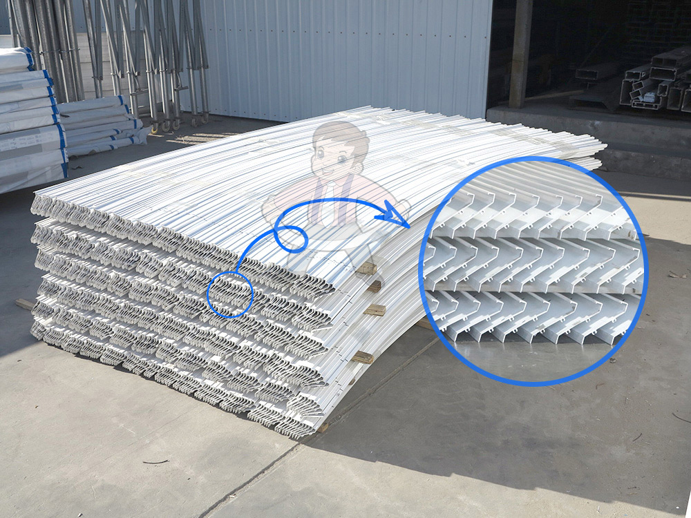 Bearbeitung des Biegens von Aluminiumlamellen